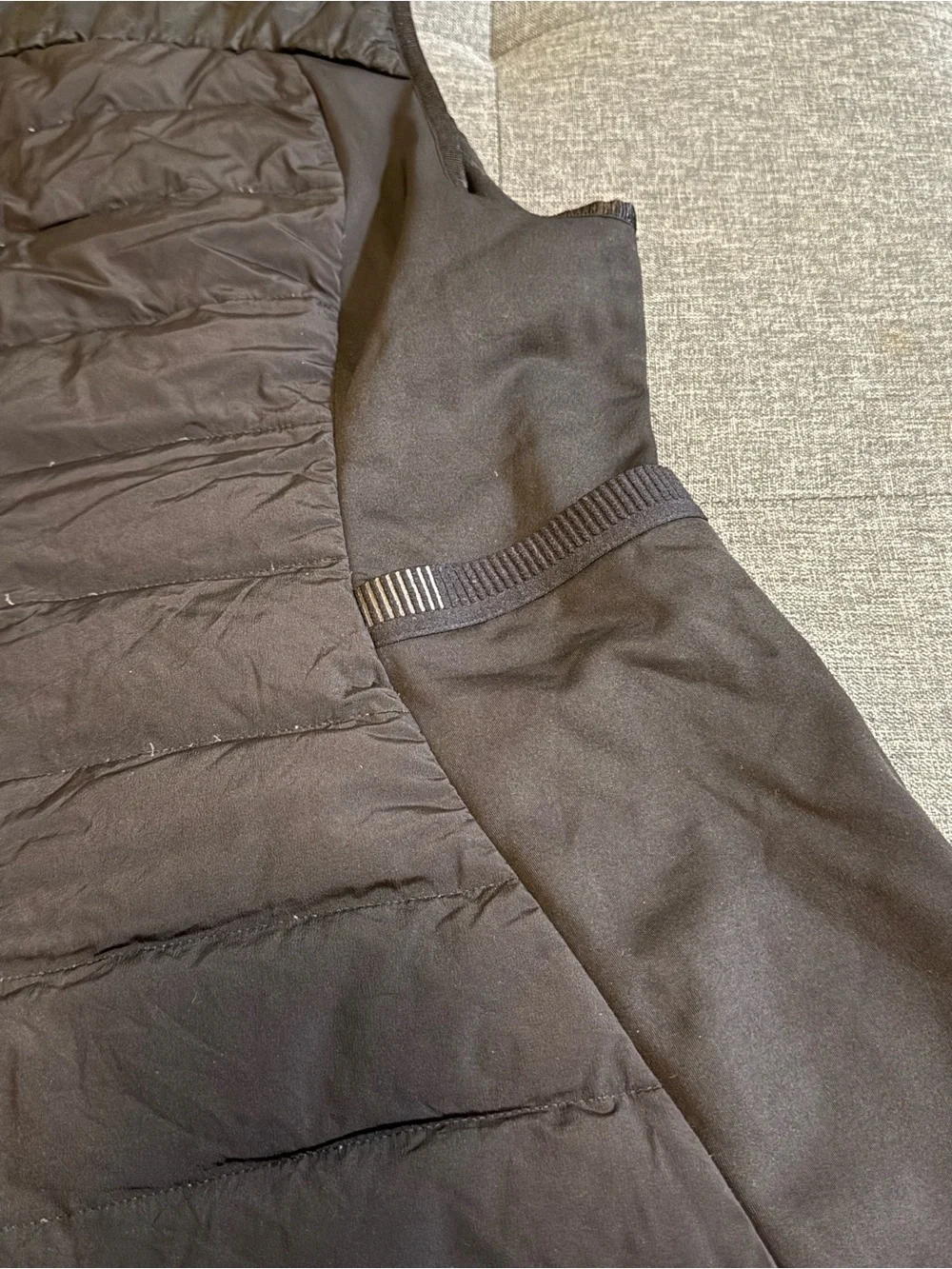 lululemon athletica Black Quilted Hybrid Vest
